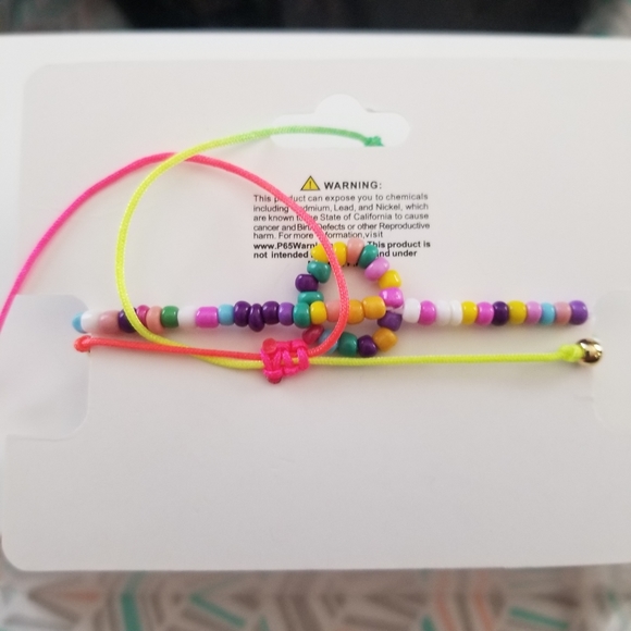 2 pcs Fashion Neon beaded Daisy Bracelets Stackable New - Picture 5 of 6